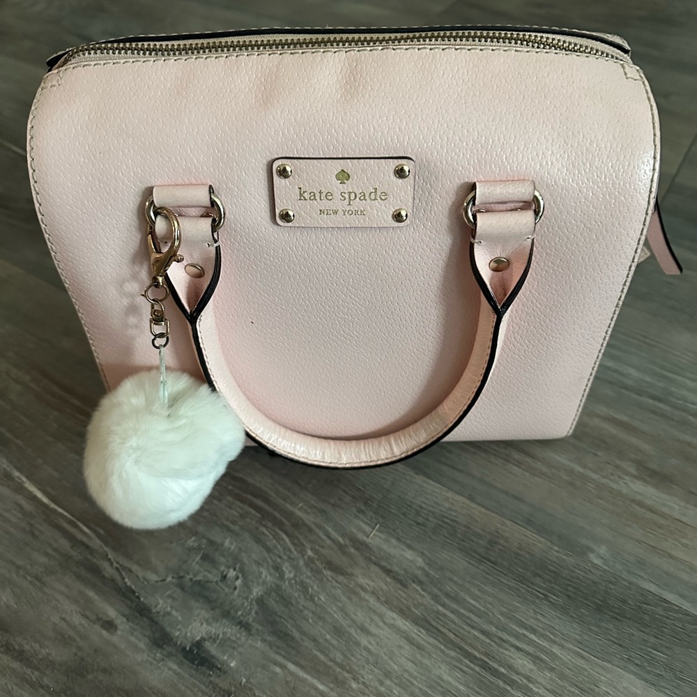 Kate Spade Light Pink Satchel with Charm